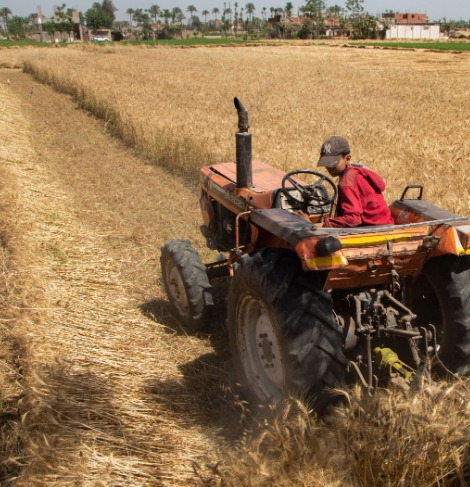 The company’s platform connects tractor owners with farmers through an app